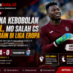 Onana Kebobolan 4 Gol, Trabzonspor dan Mo Salah Tersingkir dari Liga Europa